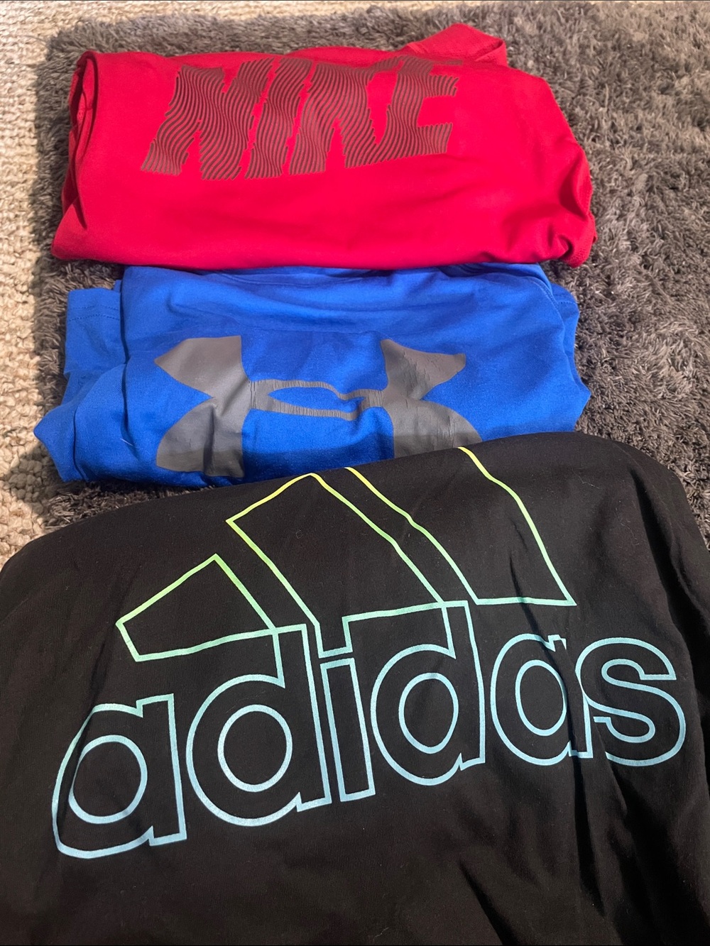 adidas Black Long Sleeve Tee with Gradient Mint-Blue Logo